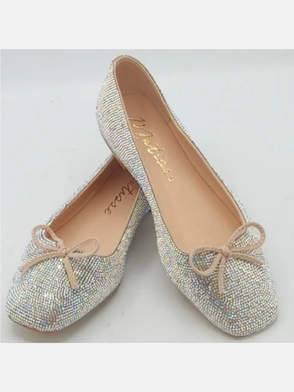 Matisse Iridescent Rhinestones Roxy Ballet Flats Size 9